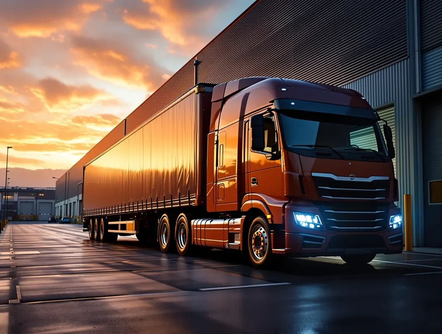 LKW Gutachter München – Nutzfahrzeuge im Gewerbeeinsatz LKW und Lieferwagen in einem Logistikhof