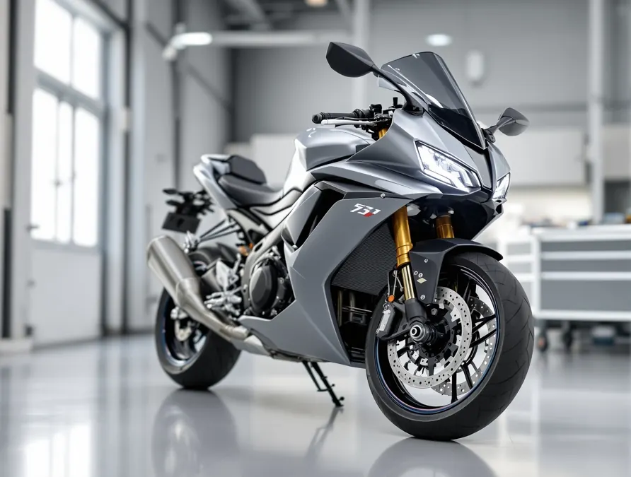 Motorrad Gutachter München – Begutachtung eines Motorrads Motorrad in einer Werkstatt zur Begutachtung